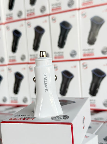 SuperFast 65W Car Charger Type A+C Supported