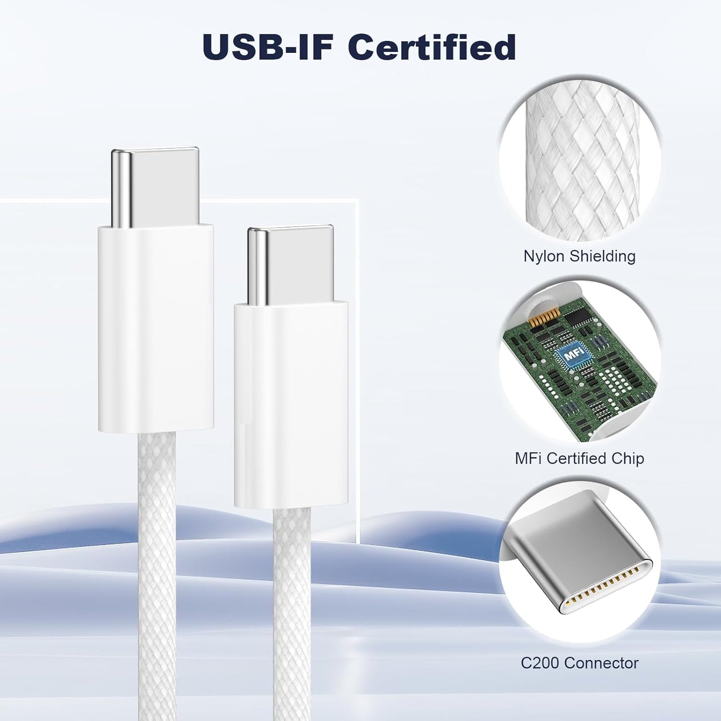 C To C Fast Charging Cable Compatible With All IOS & Android Devices