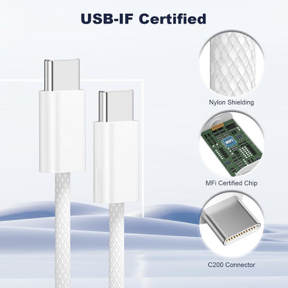 C To C Fast Charging Cable Compatible With All IOS & Android Devices