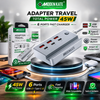 MODEN KATE 45W Travel Adapter | 6 Port Fast Charging Station | 3 USB + 3 Type-C PD | Model MEX-001