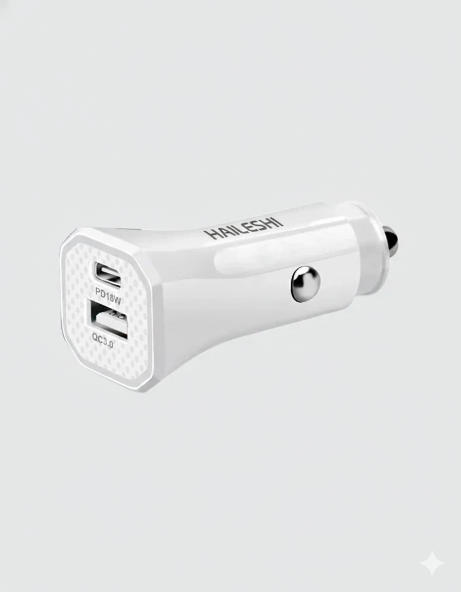 SuperFast 65W Car Charger Type A+C Supported
