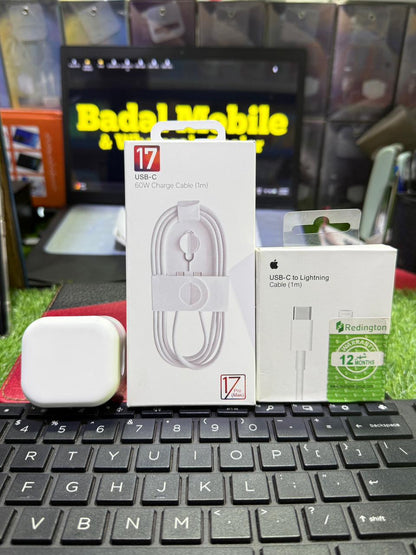 Super Fast Charger Adapter + 2 Free Cables 🎁 | Quick Charge Support | Compatible with iPhone | 6 Months Warranty