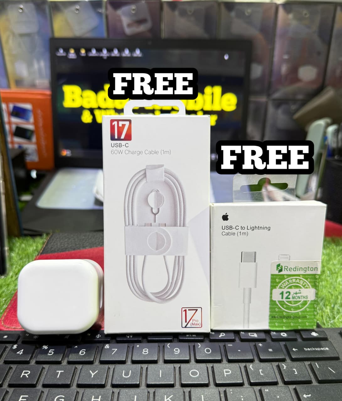 Super Fast Charger Adapter + 2 Free Cables 🎁 | Quick Charge Support | Compatible with iPhone | 6 Months Warranty